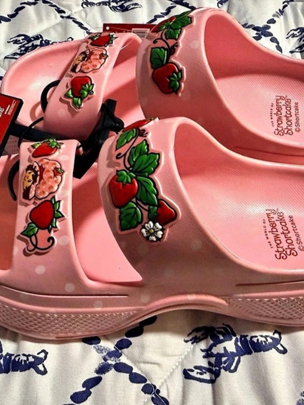 Strawberry Shortcake sandals Pink Floral NWT